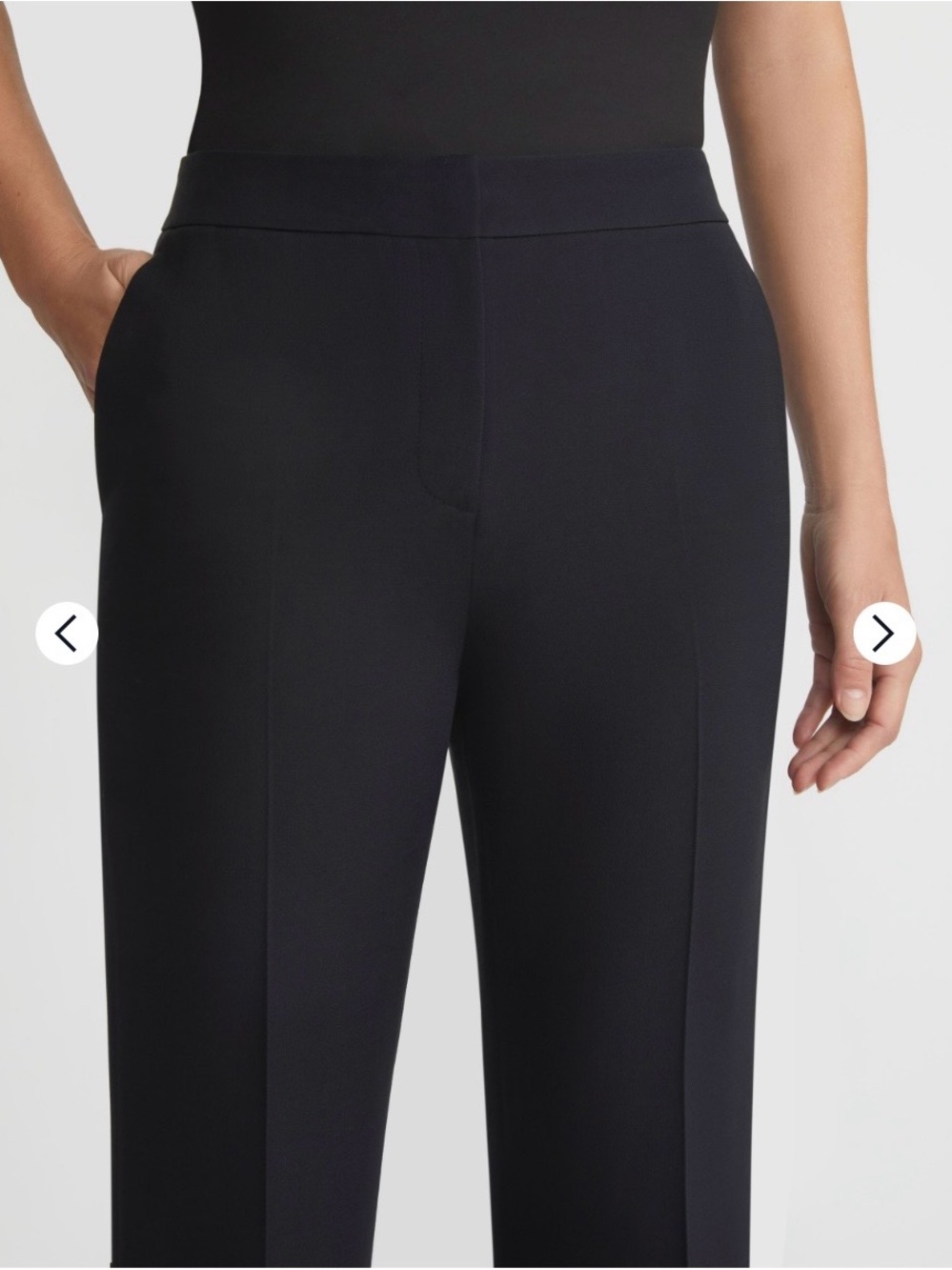 Lafayette 148 New York Black Stretch Wool Ankle Pants Trousers Side Slit 0